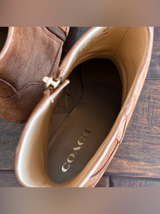 Coach suede wedge booties. - Picture 10 of 14